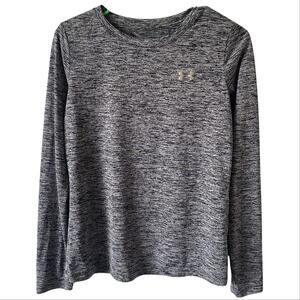 UNDERARMOUR Heather Gray Long Sleeve Activewear Top Size XS Crew Neck